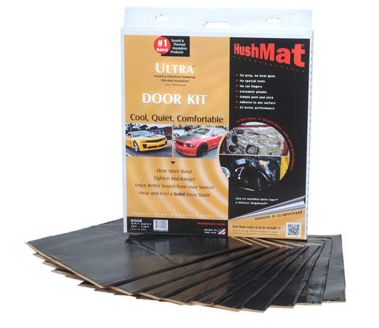 Hushmat   Ultra Door Kit- 10 pc 12in.x12in. Black  HMT10200