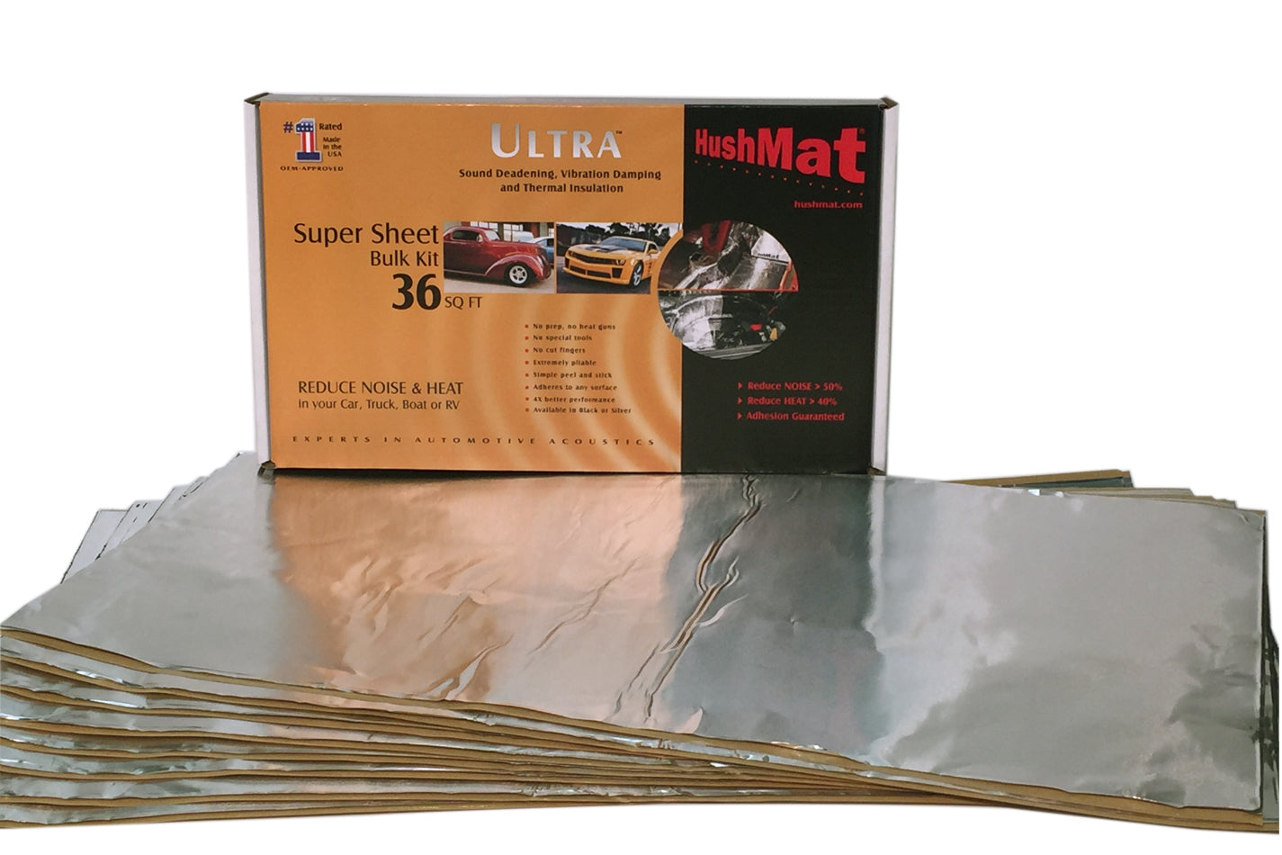 Hushmat Super Bulk Kit Contains (9) 18in x 32in Silver MPN HMT10801