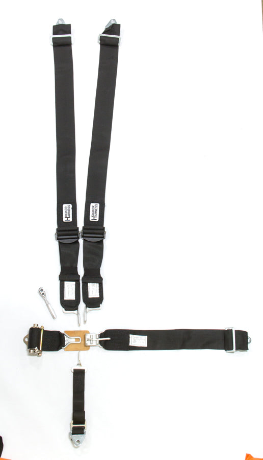 Hooker Harness 5-Pt Harness Alum. LL Ratchet Adj Black MPN HRH51010