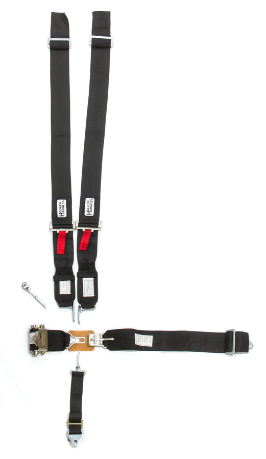 Hooker Harness   5-Pt Harness System LL USD Ratchet Adj Black  HRH52000