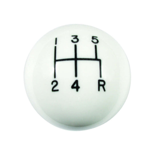 Hurst   Mustang 5-Speed White Classic Shift Knob  HUR163-0014