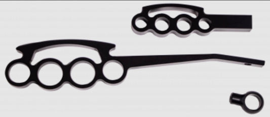 Ididit   Billet Lever Kit Black Powder Coat Grip Style  IDI2500300051