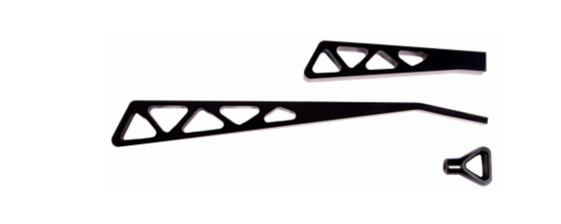 Ididit   Billet Lever Kit Black Powder Coat Truss Style  IDI2500310051