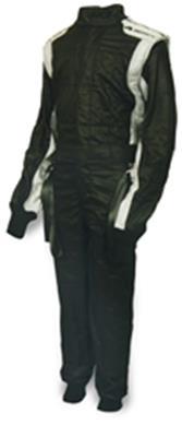 IMPACT RACING  Suit D/L Mini Racer 1 pc X-Large Blk / Gray  IMP21410613