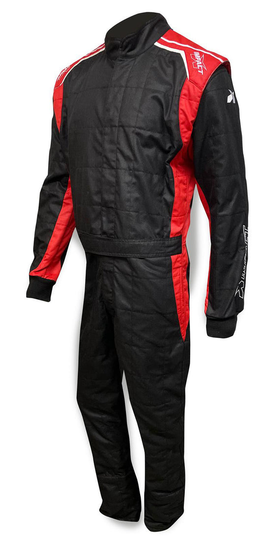 IMPACT RACING  Suit Racer 2.0  1pc X-Large  Black/Red  IMP24222607