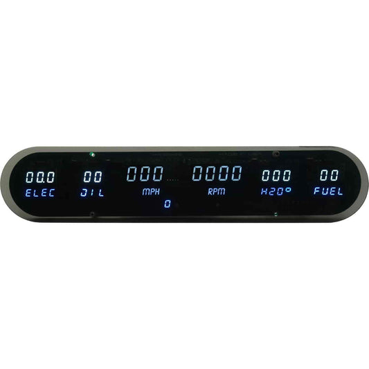 INTELLITRONIX  LED Digital Six Gauge Panel Kit w/White LED  ITLDP10002W