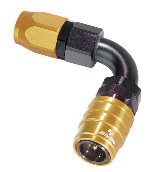 Jiffy-Tite Q/R #6 90 Deg Hose End Socket Valved MPN JFT21606E