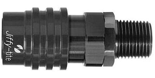 Jiffy-Tite Q/R 3/8 NPT Male Socket Valved Black MPN JFT31806J