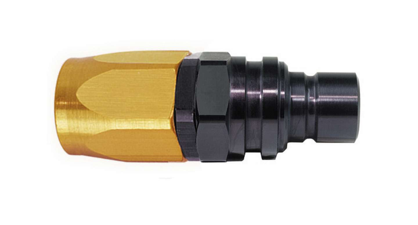 Jiffy-Tite Q/R #6 Str Hose End Gold/Black MPN JFT32606