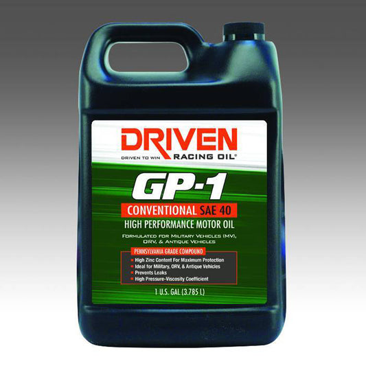 Driven Racing Oil   GP-1 Conventional Oil SAE 40w 1 Gallon  JGP19416