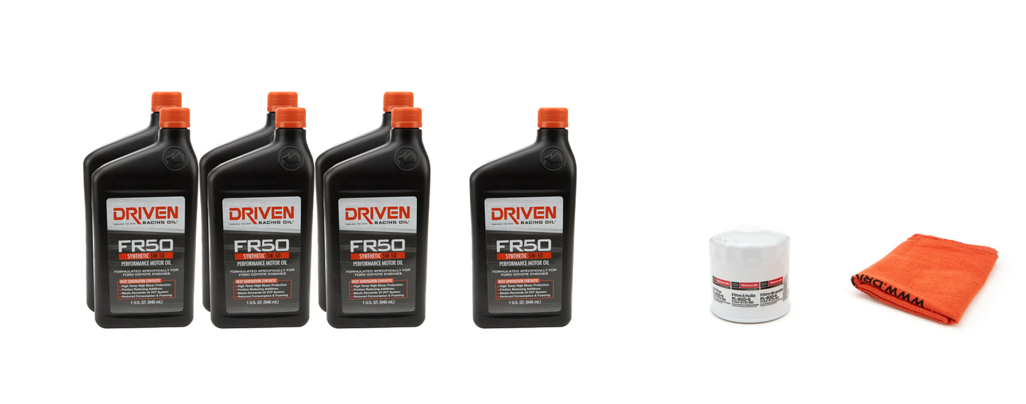 Driven Racing Oil   5w50 Oil Change Kit 07- 12 Mustang GT500 5.4L  JGP20752K