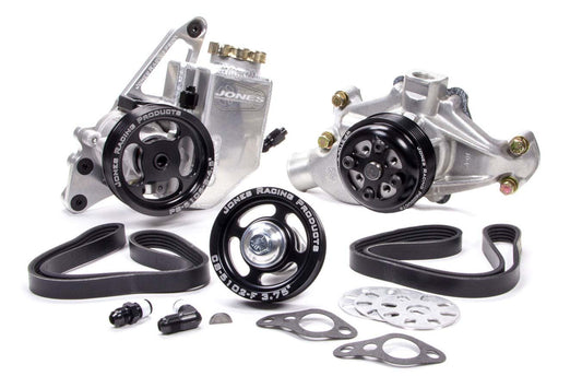 Jones Racing Products Serpentine Drive Kit - SBC w/P/S & W/P MPN JRP1004-AR-CE For Chevy