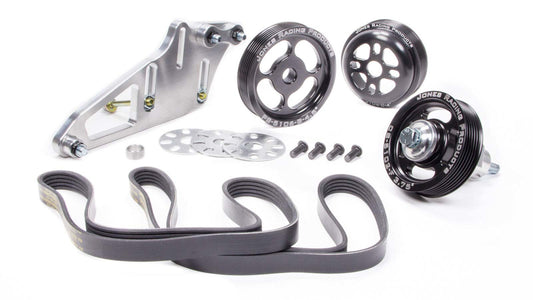 Jones Racing Products Serpentine Drive Kit - SBC Crate Engine w/P/S MPN JRP1004-S-CE For Chevy