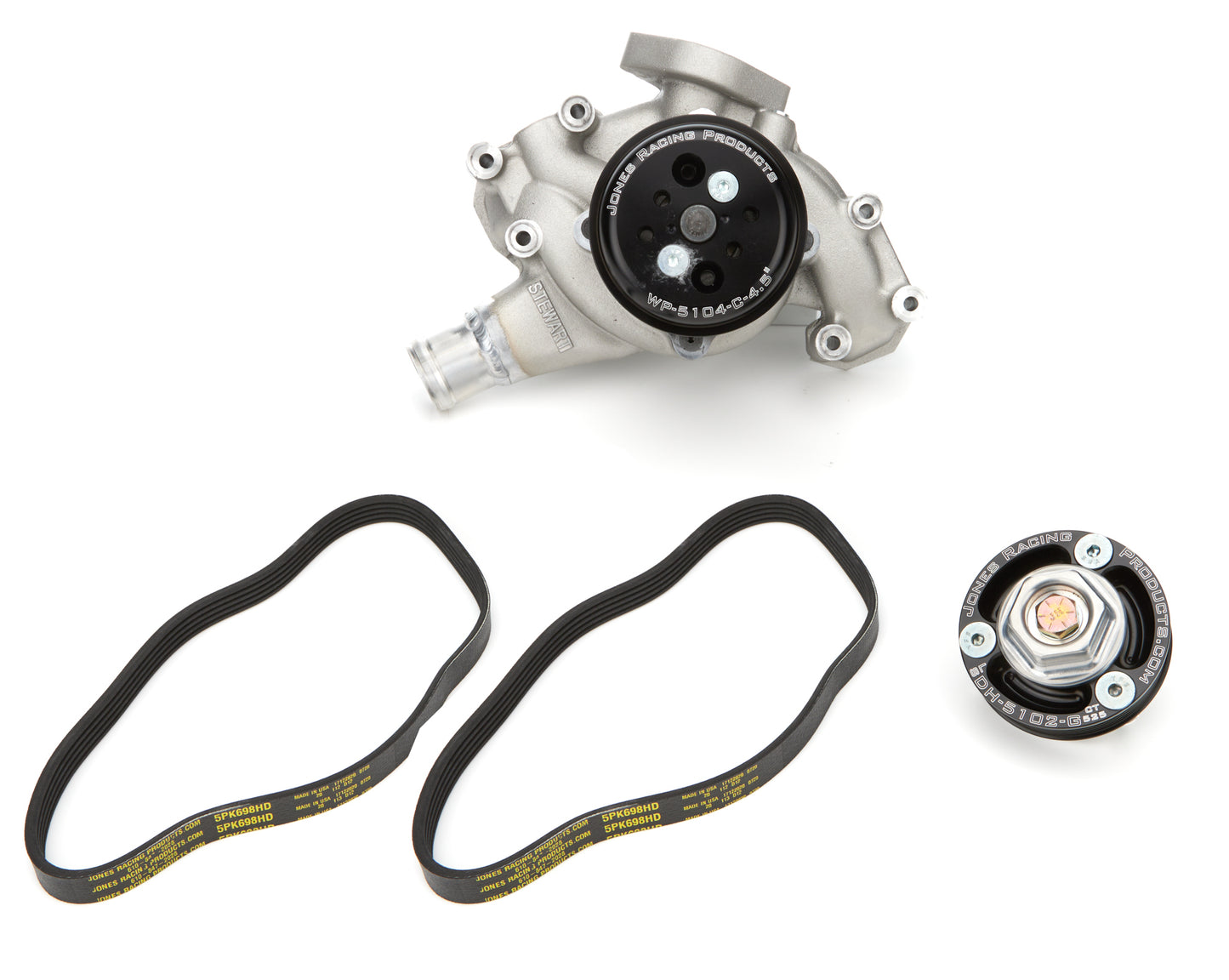 Jones Racing Products Drive Kit Serp. LS CT525 w/ Water Pump MPN JRP1020-LS-EMP For GM LS-Series