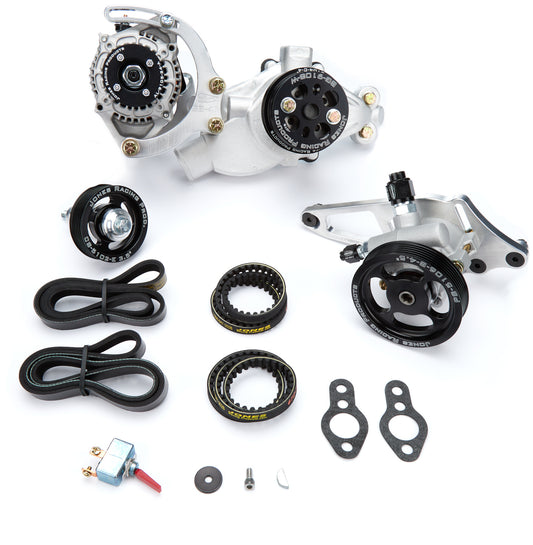 Jones Racing Products Serpentine Drive Kit SBC w/ P/S - W/P & Alt MPN JRP1441-AL-72 For Chevy