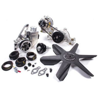 Jones Racing Products Drive Kit HTD SBC Crate P/S W/P & Alt w/Fan MPN JRP2441-AR-68-EMP For Chevy