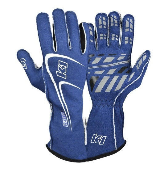 K1 RACEGEAR  Glove Track1 Blue X-Larg SFI 5  K1R23-TR1-B-XL