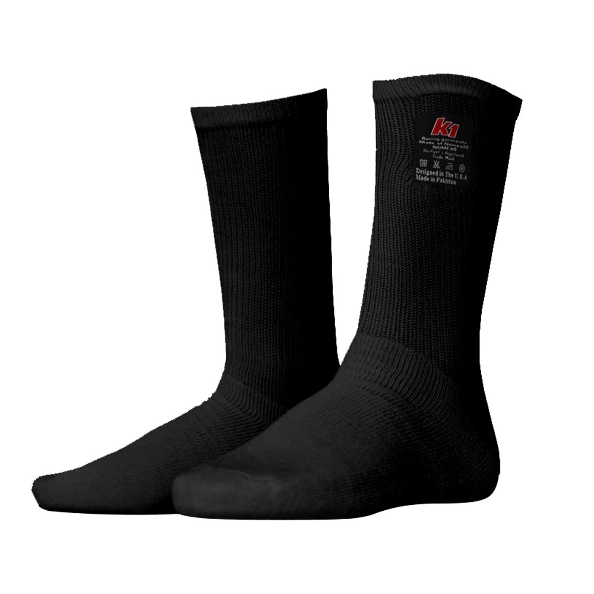 K1 RACEGEAR  Socks Nomex K1 Black Youth  K1R26-NSO-N-Y
