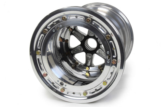 KEIZER ALUMINUM WHEELS, INC.  Splined Wheel B/L 10x12 5in BS 27t  KAW10125SPBL