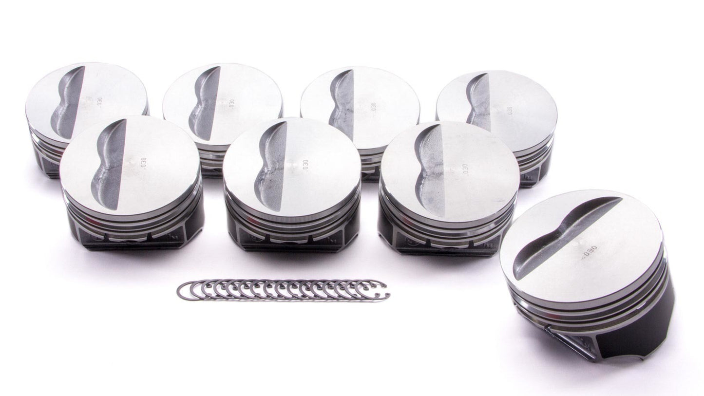 KB PERFORMANCE PISTONS  SBC Flat Top Piston Set 4.155 Bore -5cc  KBP9907HC.030