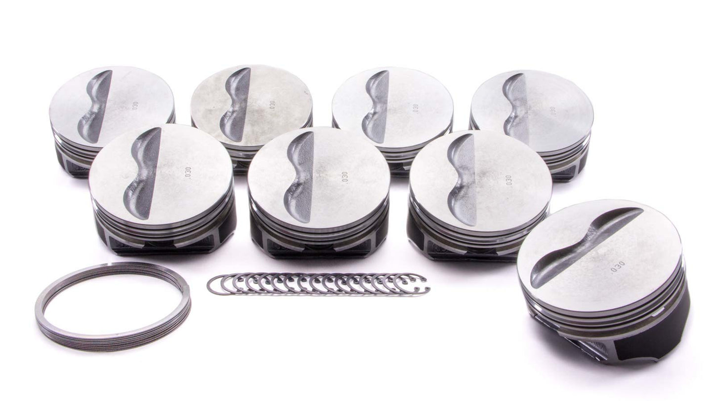 KB PERFORMANCE PISTONS  SBC Flat Top Piston Set 4.030 Bore -5cc  KBP9908HC.030