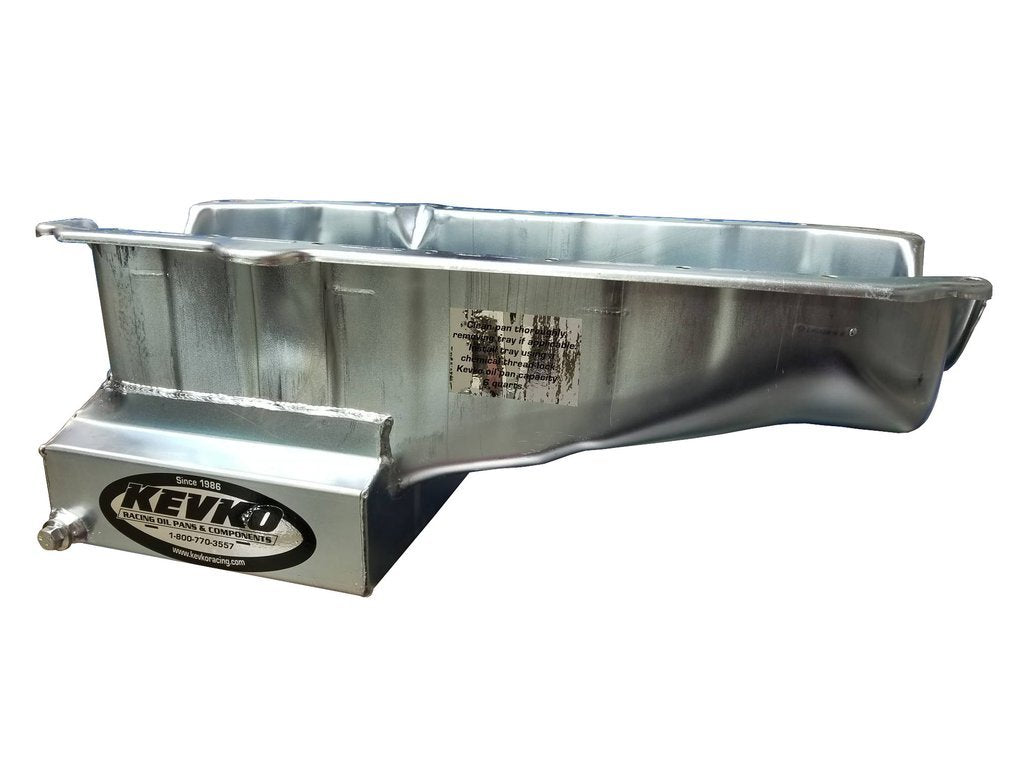 KEVKO OIL PANS & COMPONENTS  SBC Oil Pan 6qt Street/ Strip RH Dipstick 80-85  KEV1070RH