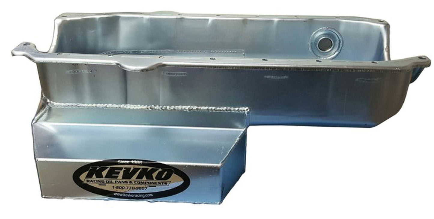 Kevko Oil Pans & Components SBC Oil Pan Modified 7qt RH Dipstick 86-Up MPN KEV1090NRH For Chevy