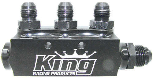 King Racing Products Fuel Block w/ Fittings MPN KRP1930