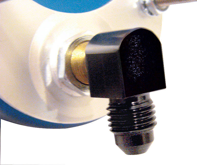 KING RACING PRODUCTS  Oil Pressure Fitting #4 90 Deg Black  KRP2176