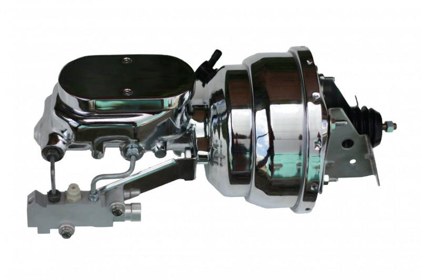 Leed Brakes 8in Dual Chrome Brake Bo oster 1-1/8in Bore Mastr MPN LEE2N6B2 For GM A-Body, F-Body 1964-72