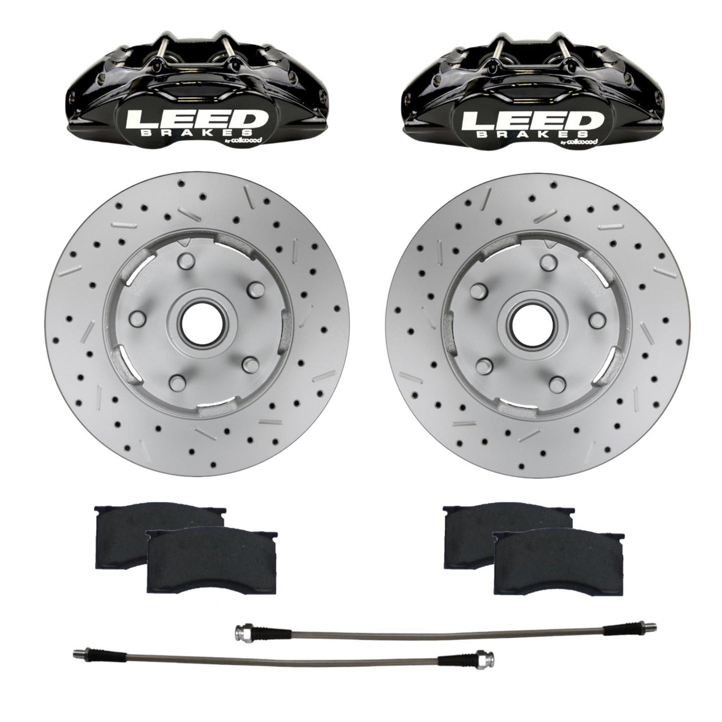 LEED BRAKES  64-67 Mustang Brake Caliper/Pad/Rotor Kit  LEEBCC0005RKX