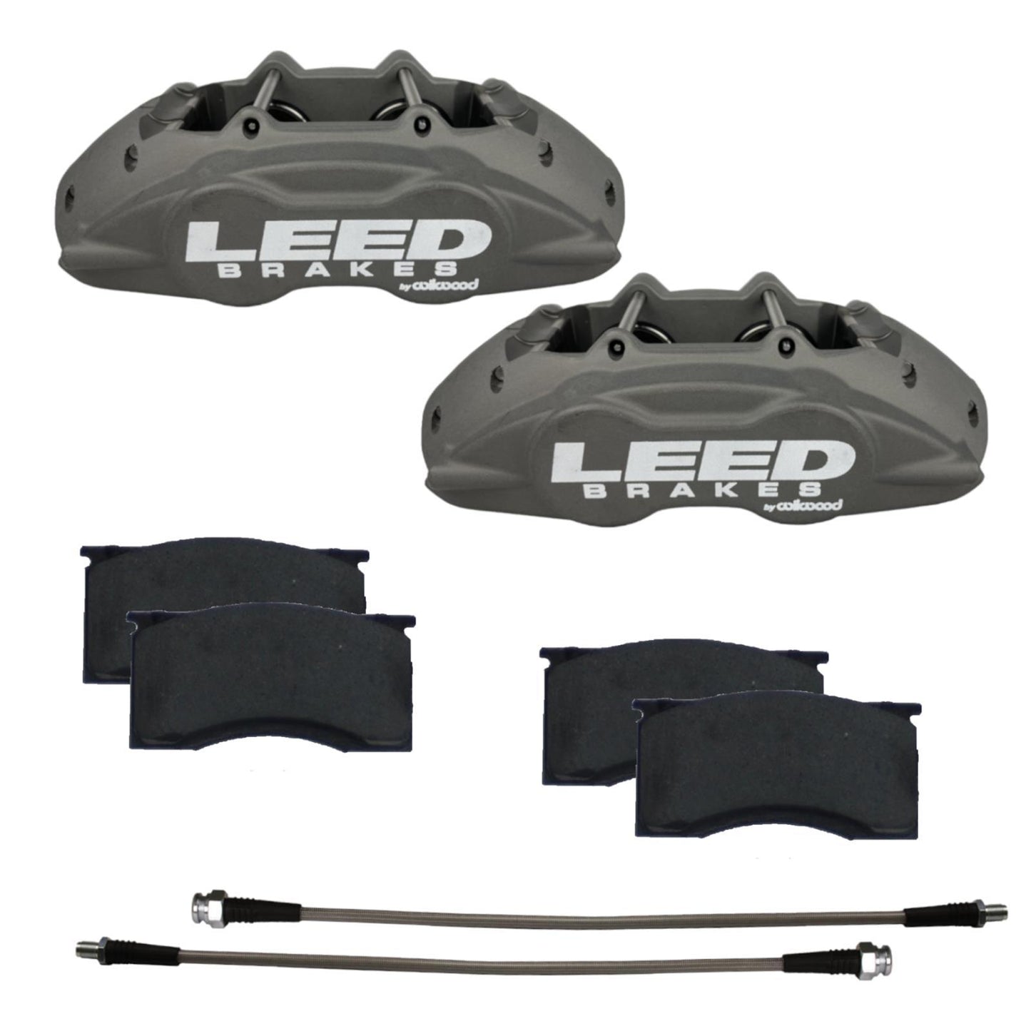 LEED BRAKES  64-67 Mustang Brake Caliper/Pad Kit Anodized  LEECC0005