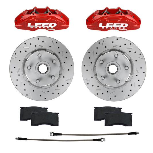 LEED BRAKES  64-67 Mustang Brake Caliper/Pad/Rotor Kit  LEERCC0005RKX