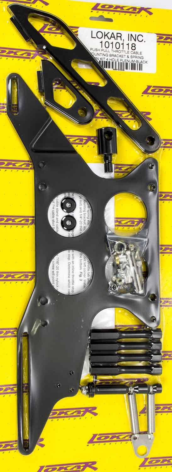 LOKAR  Push/Pull Throttle Cable Mounting Bracket Black  LOK1010118