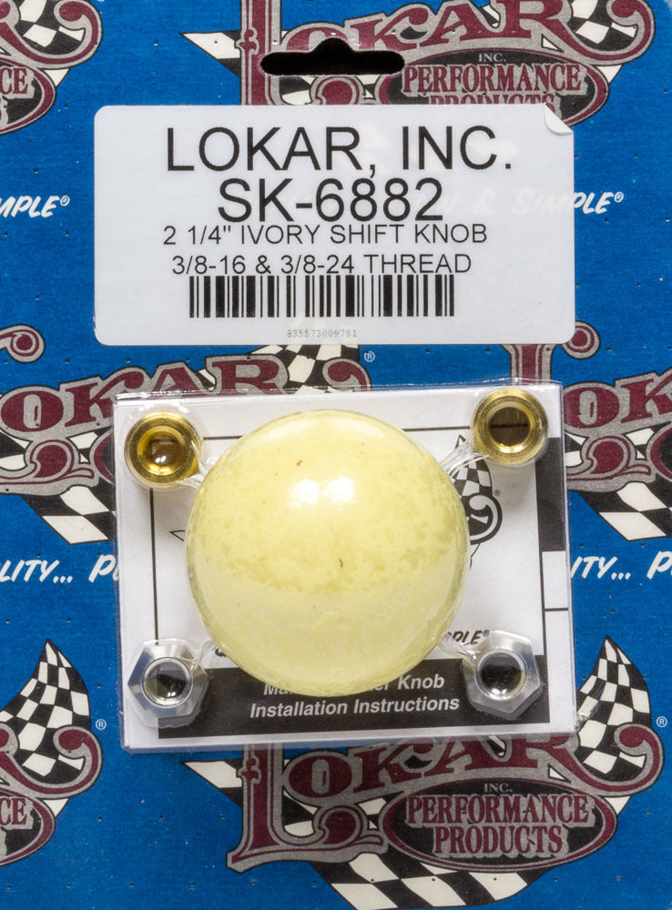 LOKAR  Shift Knob 2-1/4in Ivory   LOKSK-6882