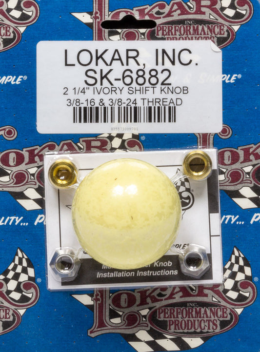 LOKAR  Shift Knob 2-1/4in Ivory   LOKSK-6882