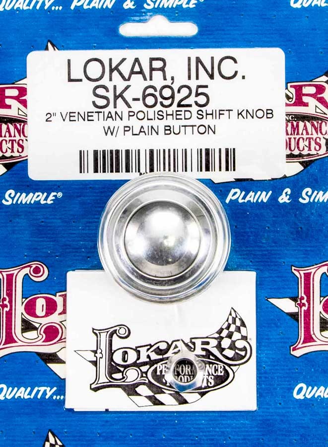 Lokar 2in Shift Knob Venetian Polished w/Button MPN LOKSK-6925