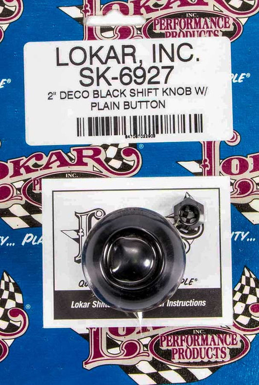 LOKAR  2in Shift Knob Deco Black w/Button  LOKSK-6927