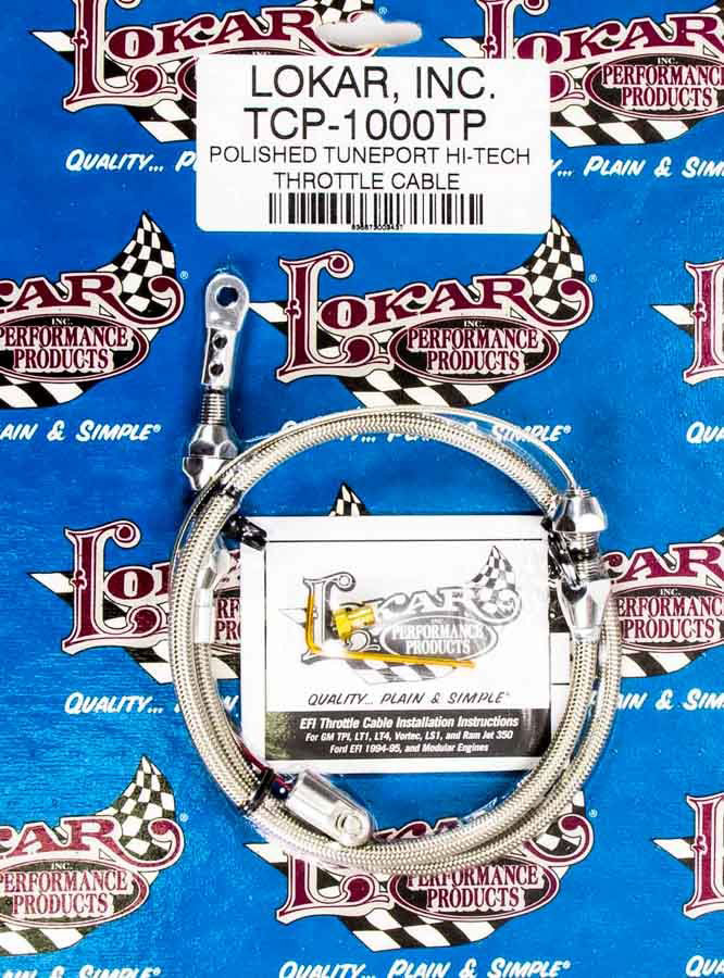 LOKAR  Polish Tuneport Throttle Cable   LOKTCP-1000TP