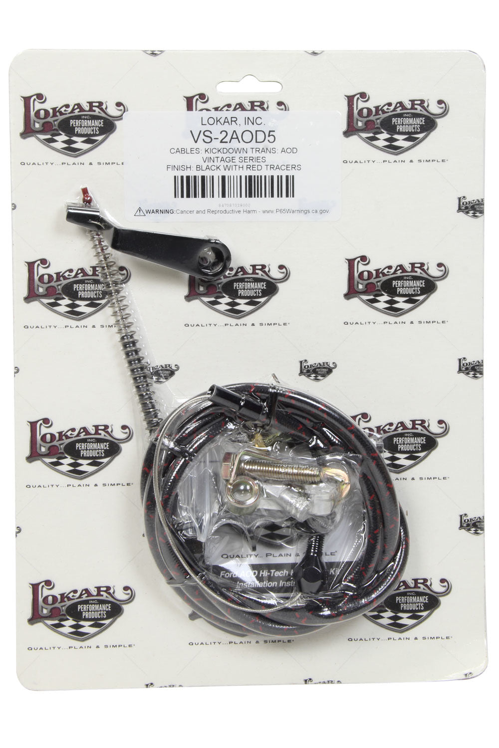 Lokar Vintage Series Ford Aod Kickdown Cable Black MPN LOKVS-2AOD5