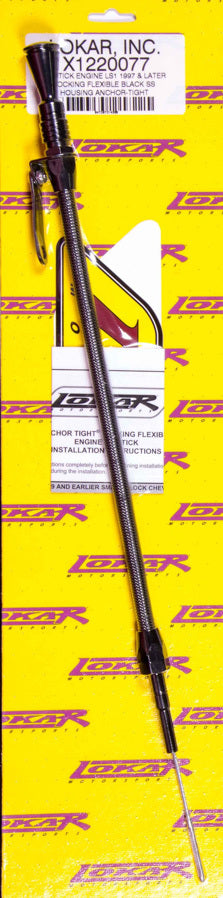 Lokar Locking Engine Dipstick Black GM 97- LS1 MPN LOKX1220077 For GM LS-Series