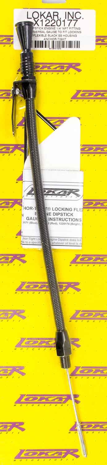 Lokar Locking Engine Dipstick Black Universal 1/4 NPT MPN LOKX1220177 For Universal use