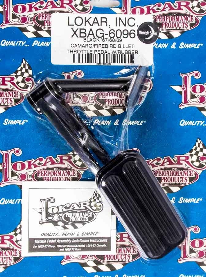 Lokar Blk 67-69 Camaro/Firebir Billet Throttle Pad MPN LOKXBAG-6096 For GM F-Body 1967-69