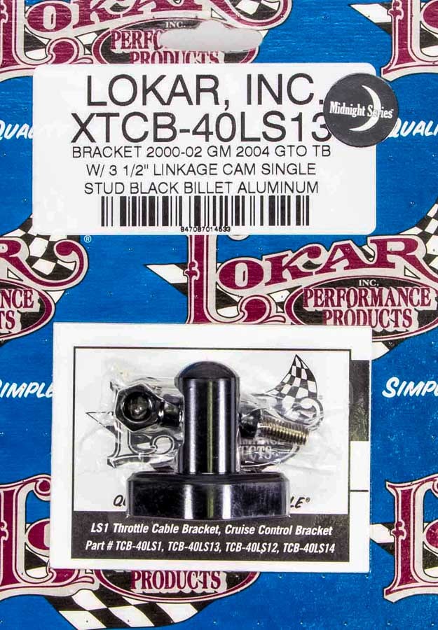 LOKAR  LS1 Throttle Cable Bracket Black   LOKXTCB-40LS13