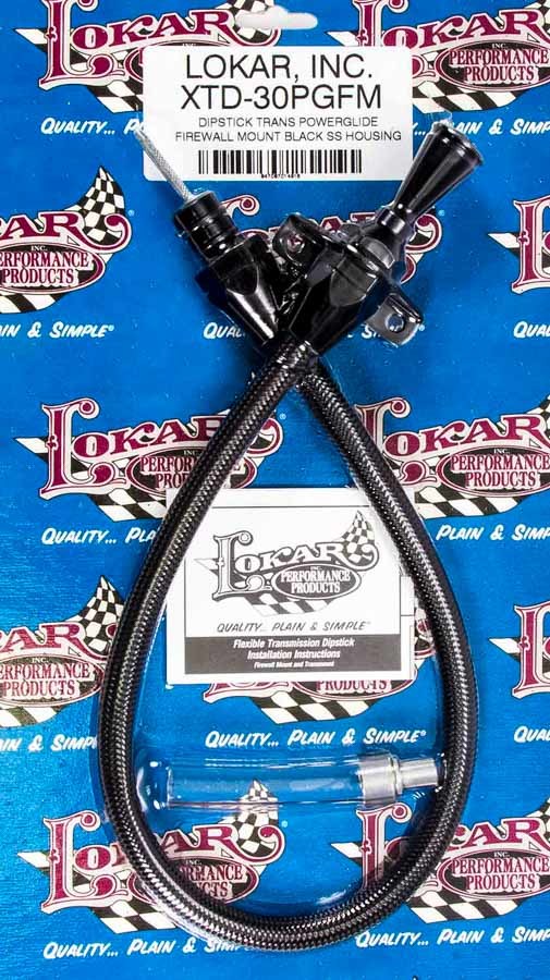 Lokar Black Trans Dipstick GM P/G Firewall Mount MPN LOKXTD-30PGFM Powerglide