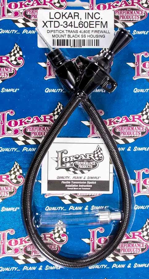 Lokar Black Trans Dipstick GM 4L60E Firewall Mount MPN LOKXTD-34L60EFM 4L60E / 4L65E / 4L70E