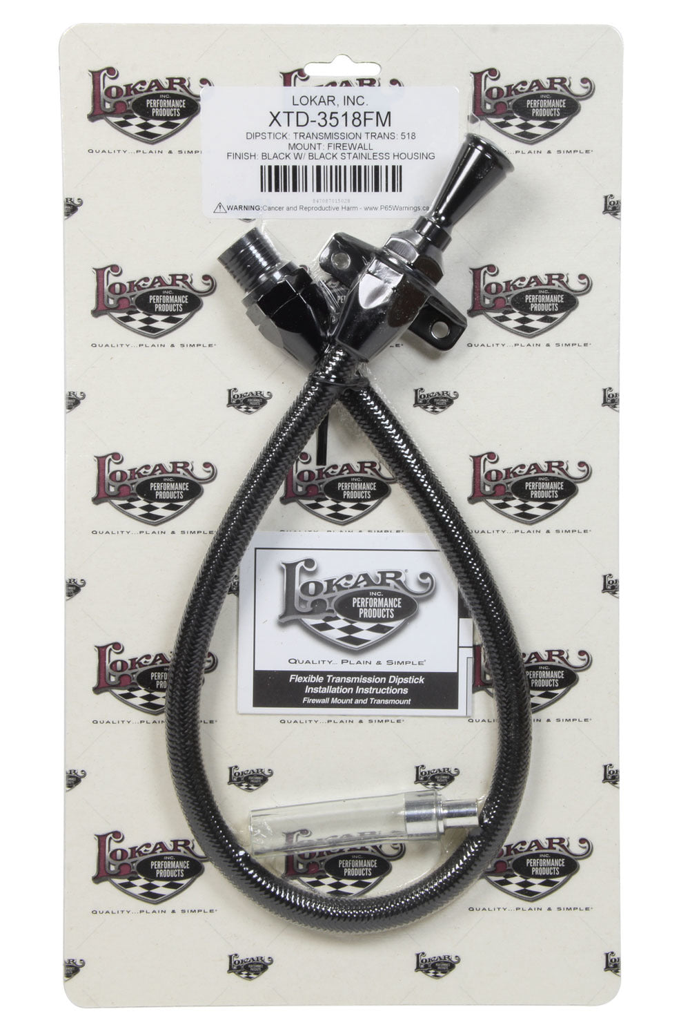 Lokar DIPSTICK TRANS 518 FIREW ALL MOUNT BLACK SS HOUSI MPN LOKXTD-3518FM