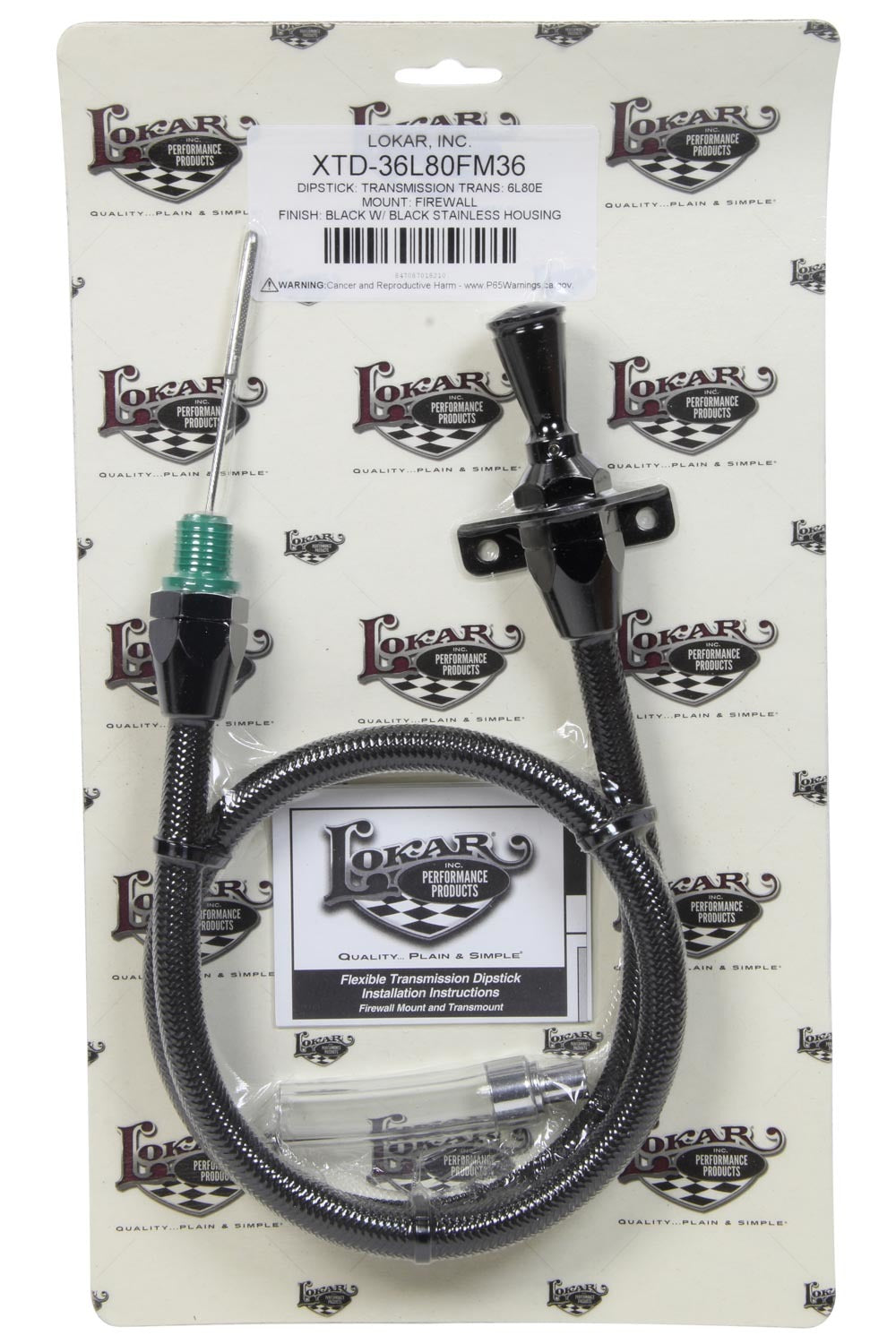Lokar DIPSTICK TRANS 6L80 FIRE WALL MOUNT BLACK SS HOUS MPN LOKXTD-36L80FM36