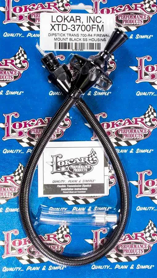Lokar Black Trans Dipstick GM 700R4 Firewall Mount MPN LOKXTD-3700FM