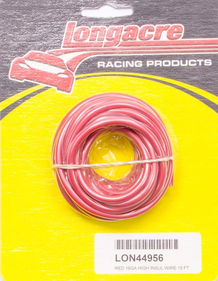 LONGACRE  Wire 16 Gauge 15ft Red  LON52-44956